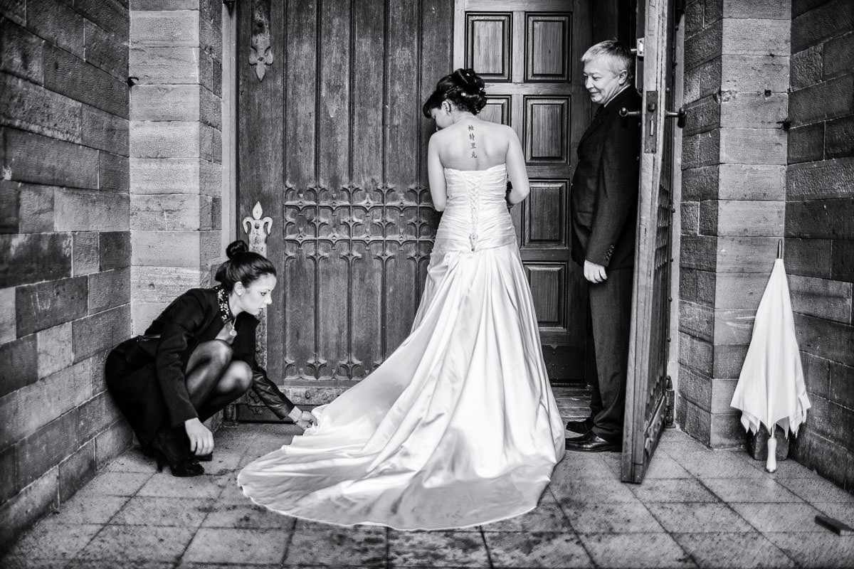 Hochzeit im Regen im Angelbachtal