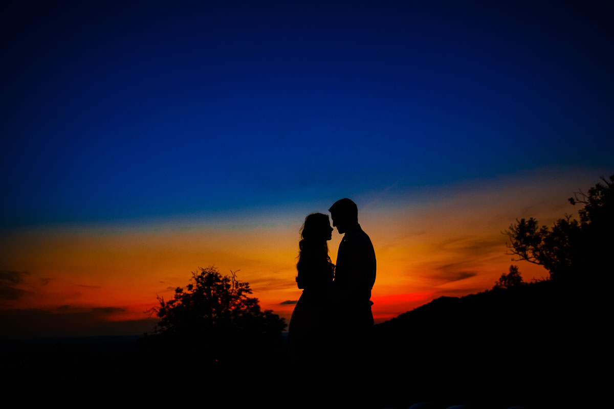 Sonnenuntergang Hochzeitsbild Burg Staufeneck
