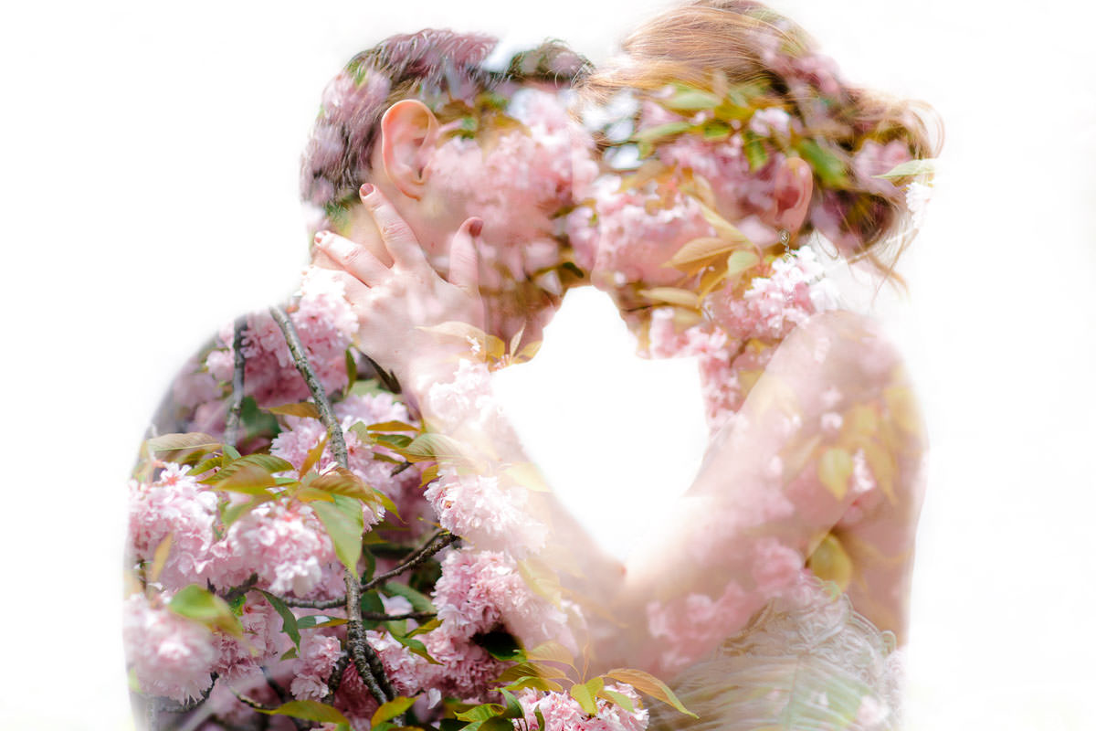 Hochzeitsfoto Doppelbelichtung in Darmstadt