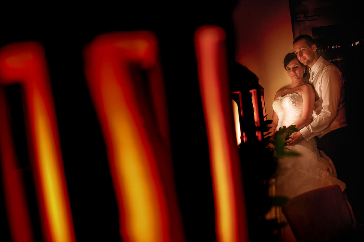 Hochzeitsfotos bei Nacht in Bad Homburg