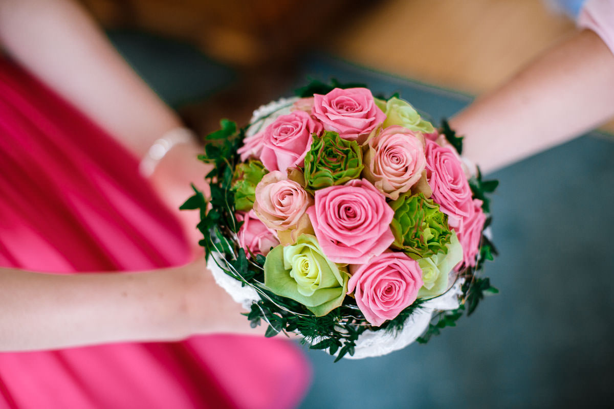 Brautstrauß bei einer Hochzeit im Schloss Neuhaus