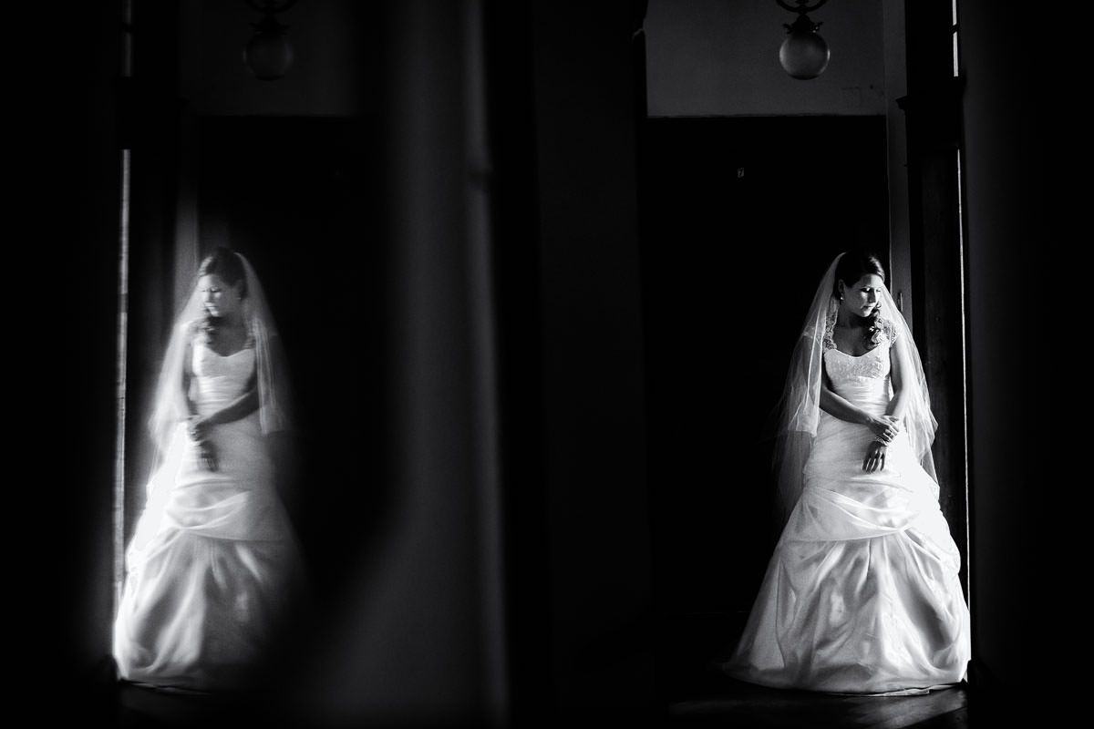 Hochzeitsfoto der Braut im Weingut Reichsrat von Buhl