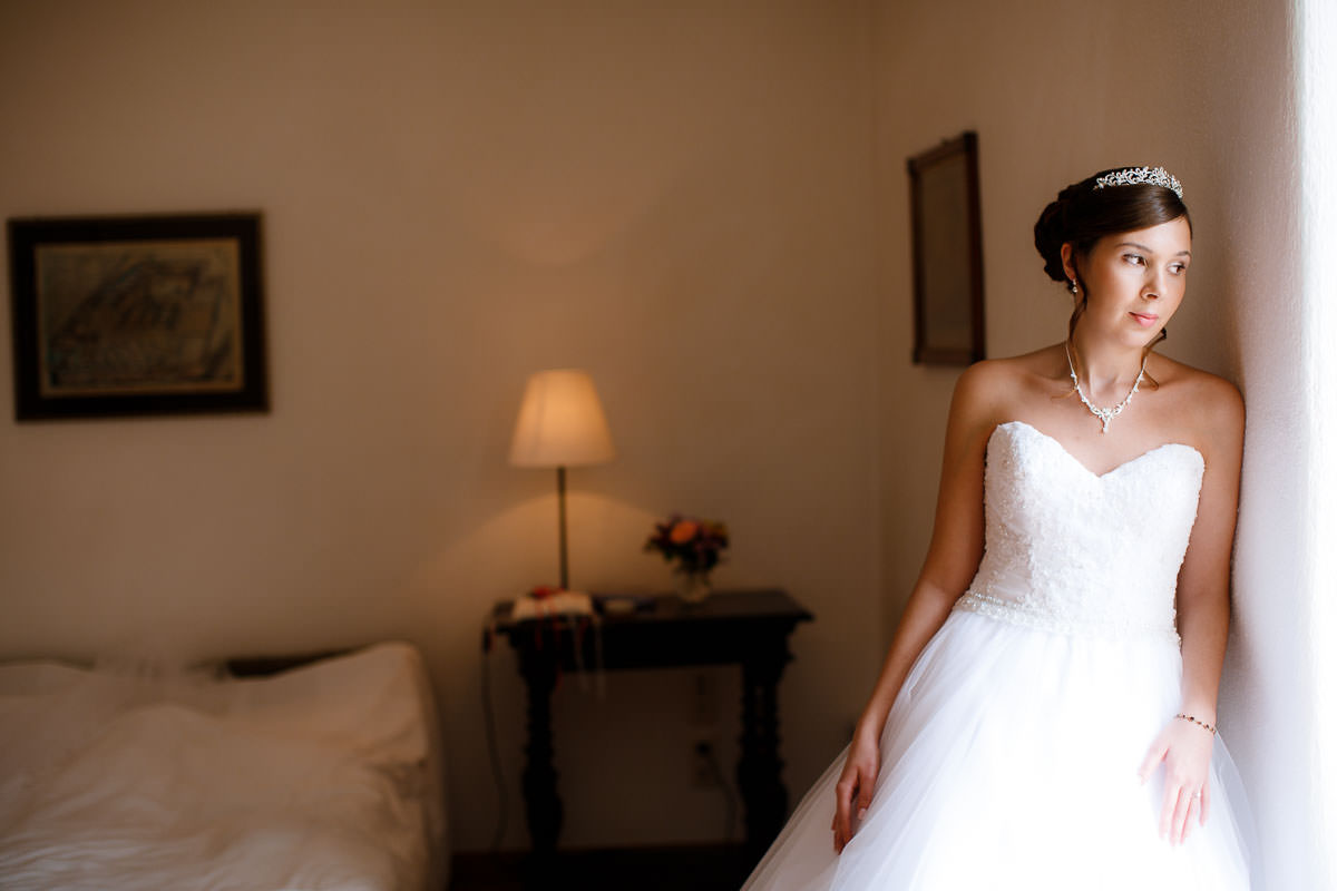 Hochzeitsfoto Braut Mittelburg Neckarsteinach