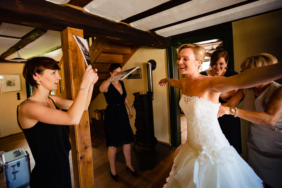 Brautstyling Hochzeit Hofgut Hünersdorff