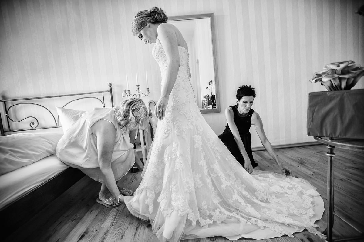 Brautstyling Hoher Darsberg Hochzeitskleid