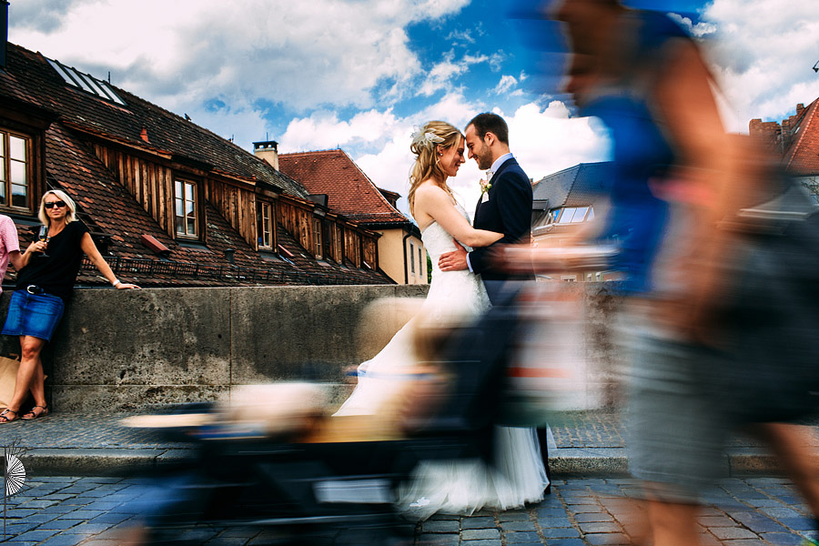 Hochzeit Würzburg kreatives Portrait eines Brautpaares
