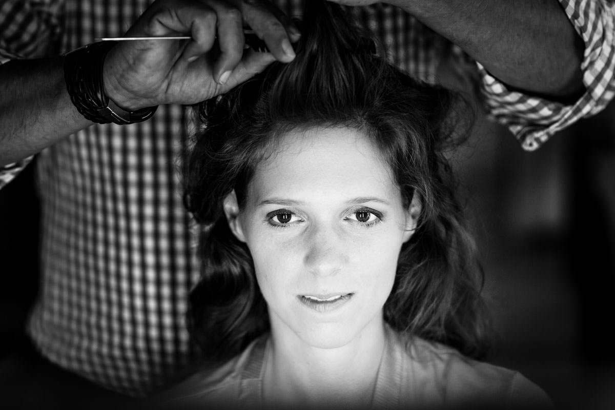 Brautstyling für Hochzeit in der Haldmühle