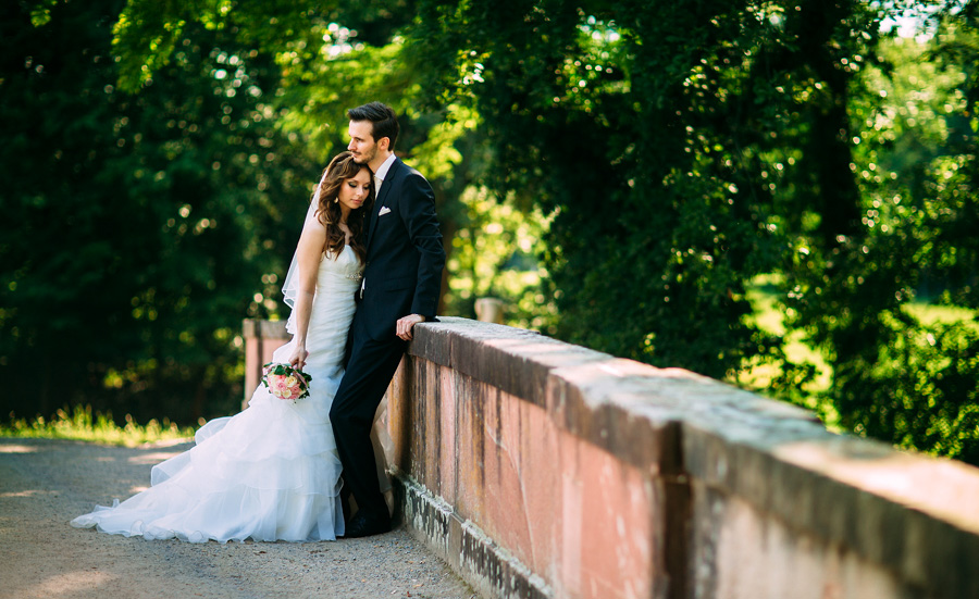 Hochzeit Park Schönbusch Portrait
