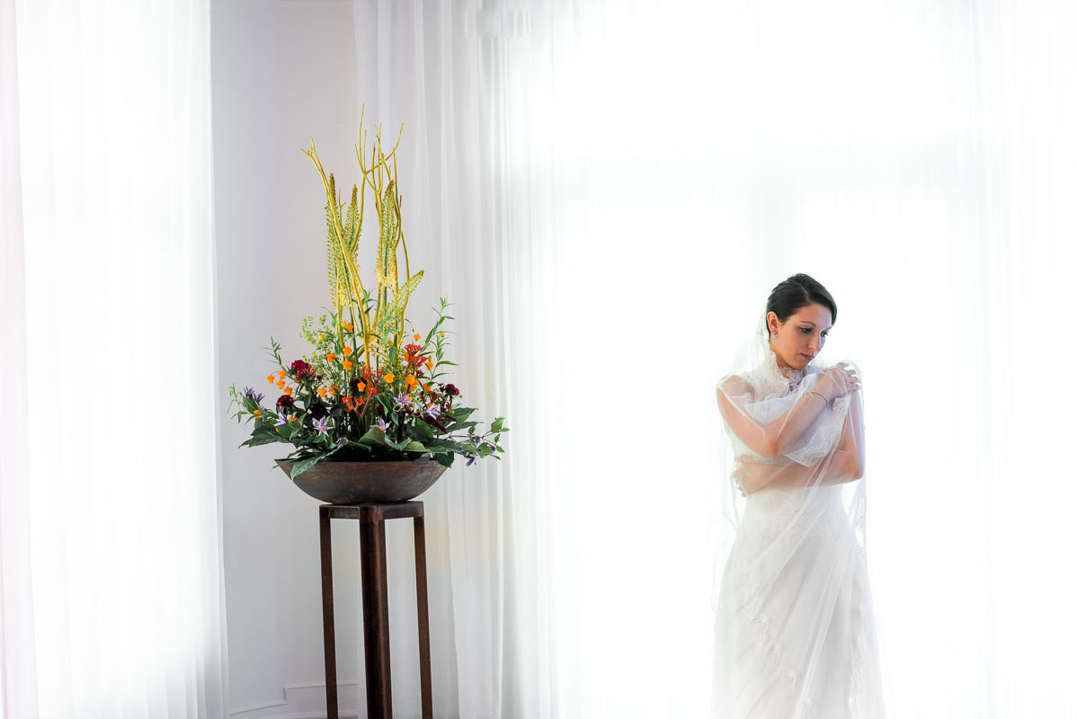 Hochzeitsfotos der Braut im Schloss Wackerbarth