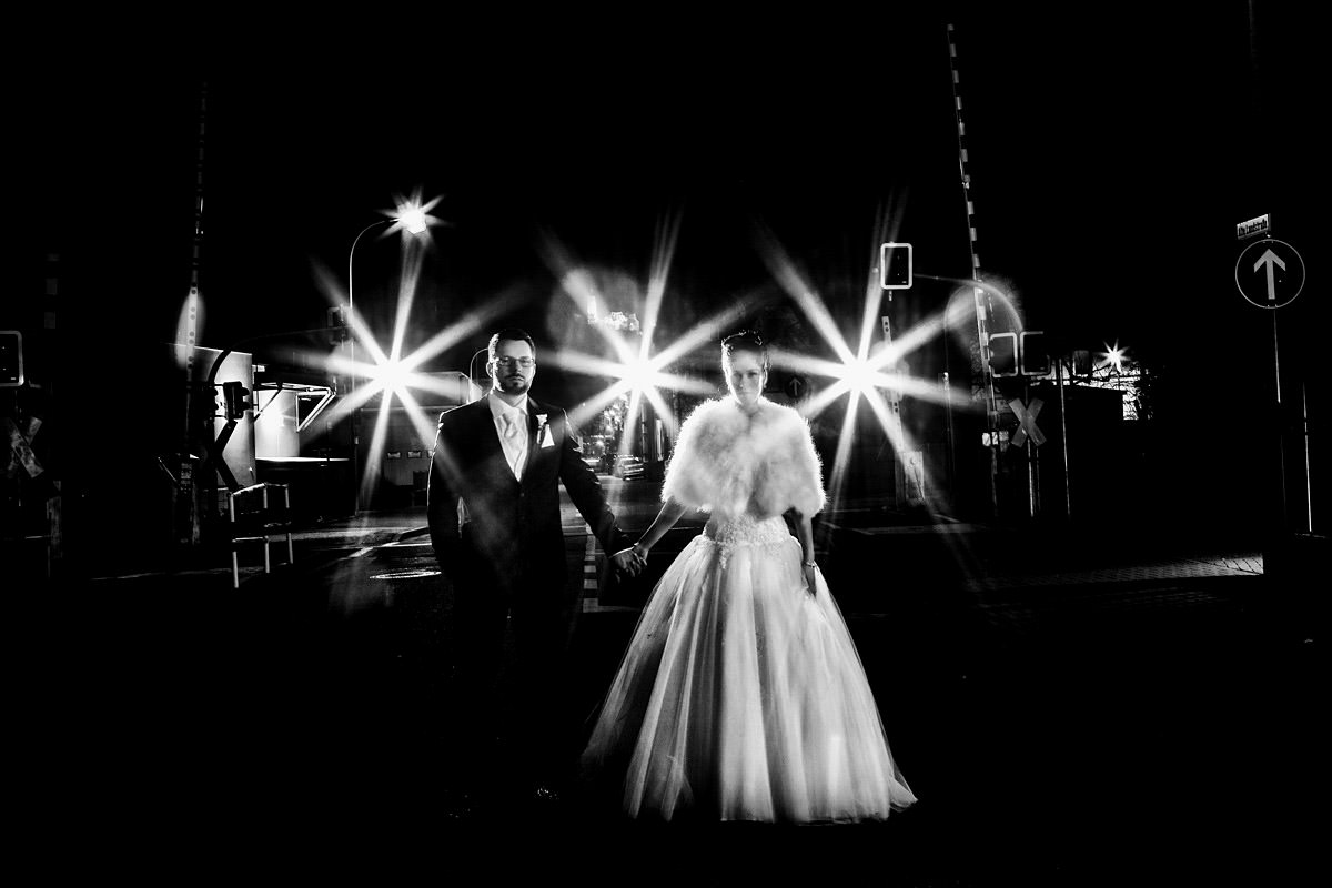 Hochzeitsfotos bei Nacht