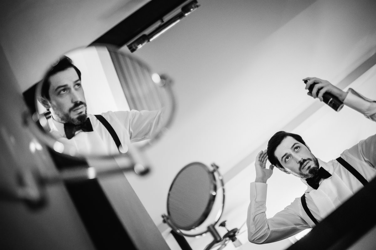 Hochzeit Grenzhof Heidelberg getting ready Bräutigam