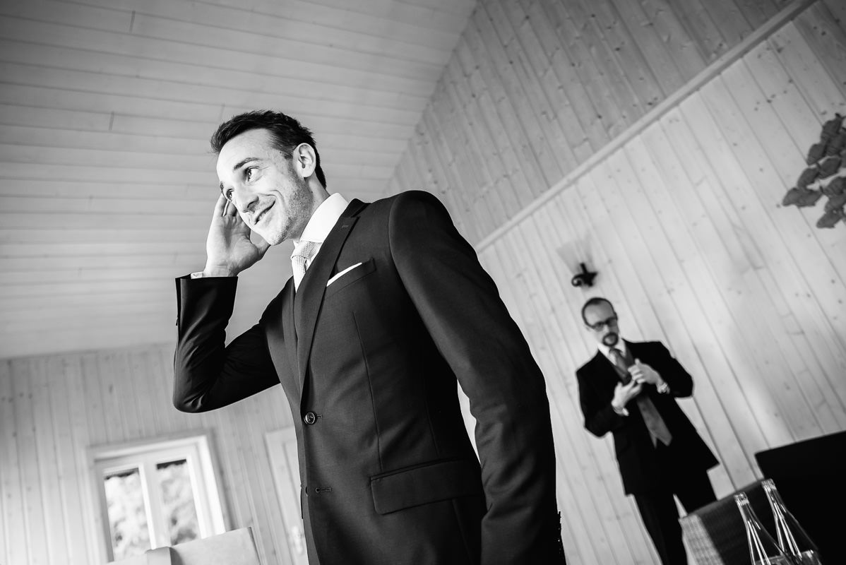 Hochzeit La Villa getting ready Bräutigam