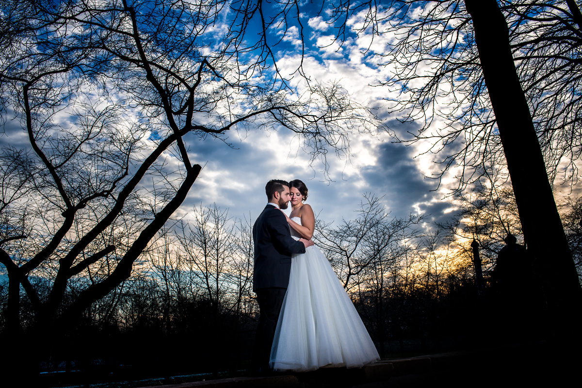 Hochzeitsbilder im Winter im Schlosspark Schwetzingen
