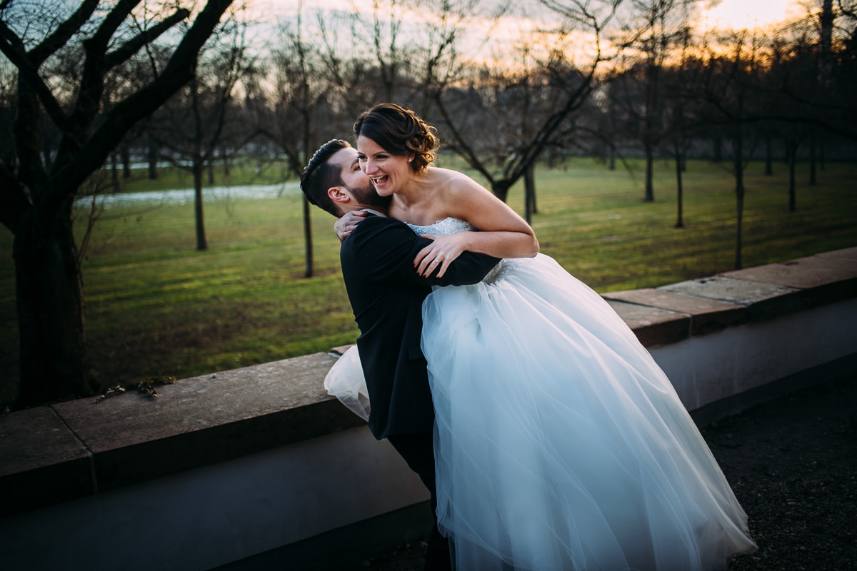 Hochzeitsbilder im Winter im Schlosspark Schwetzingen
