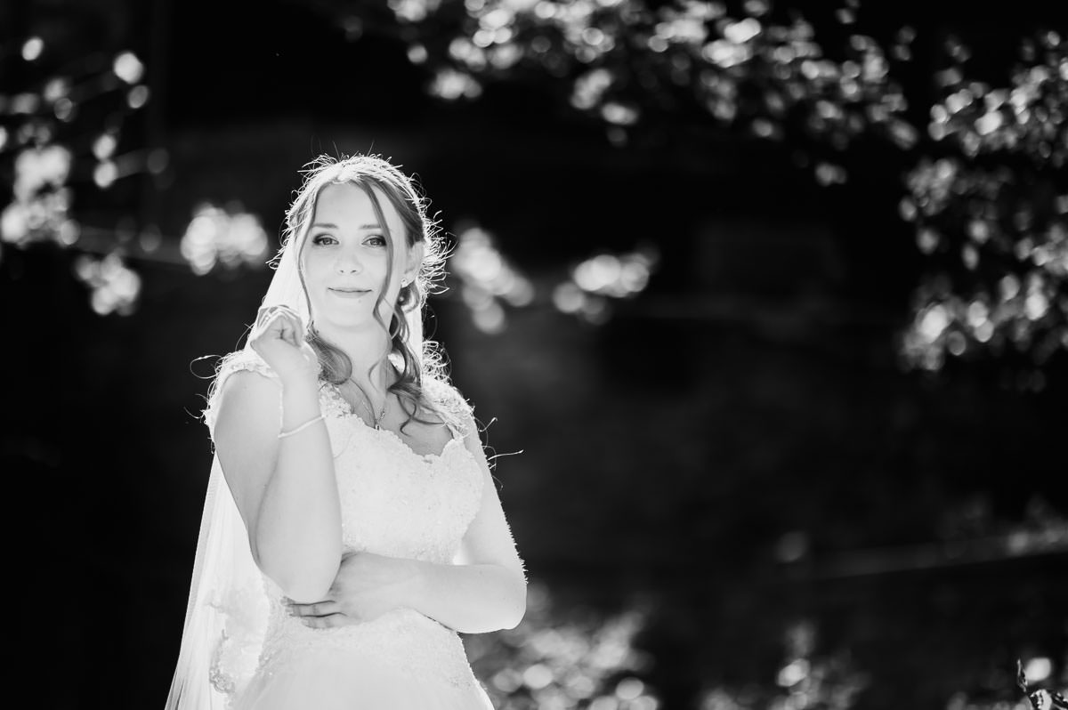 Hochzeitsbild Braut Burg Rheinstein