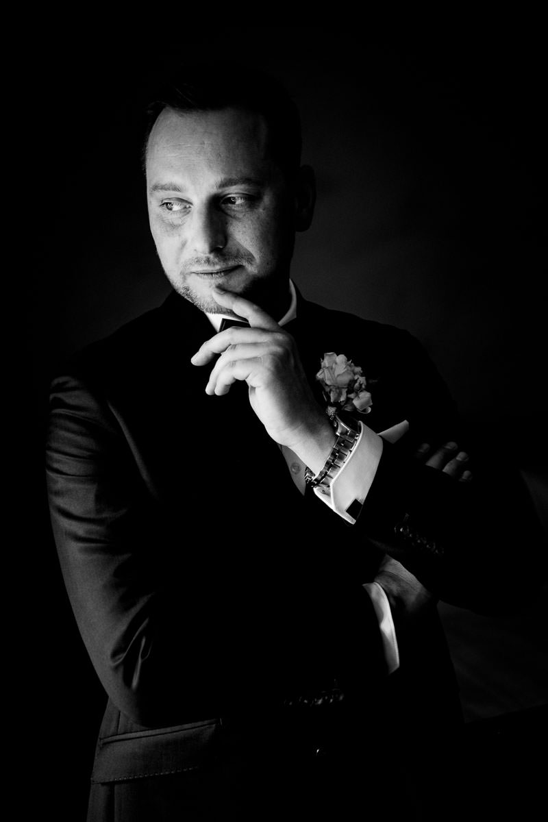 Hochzeit auf Schloss Romrod Porträt Bräutigam