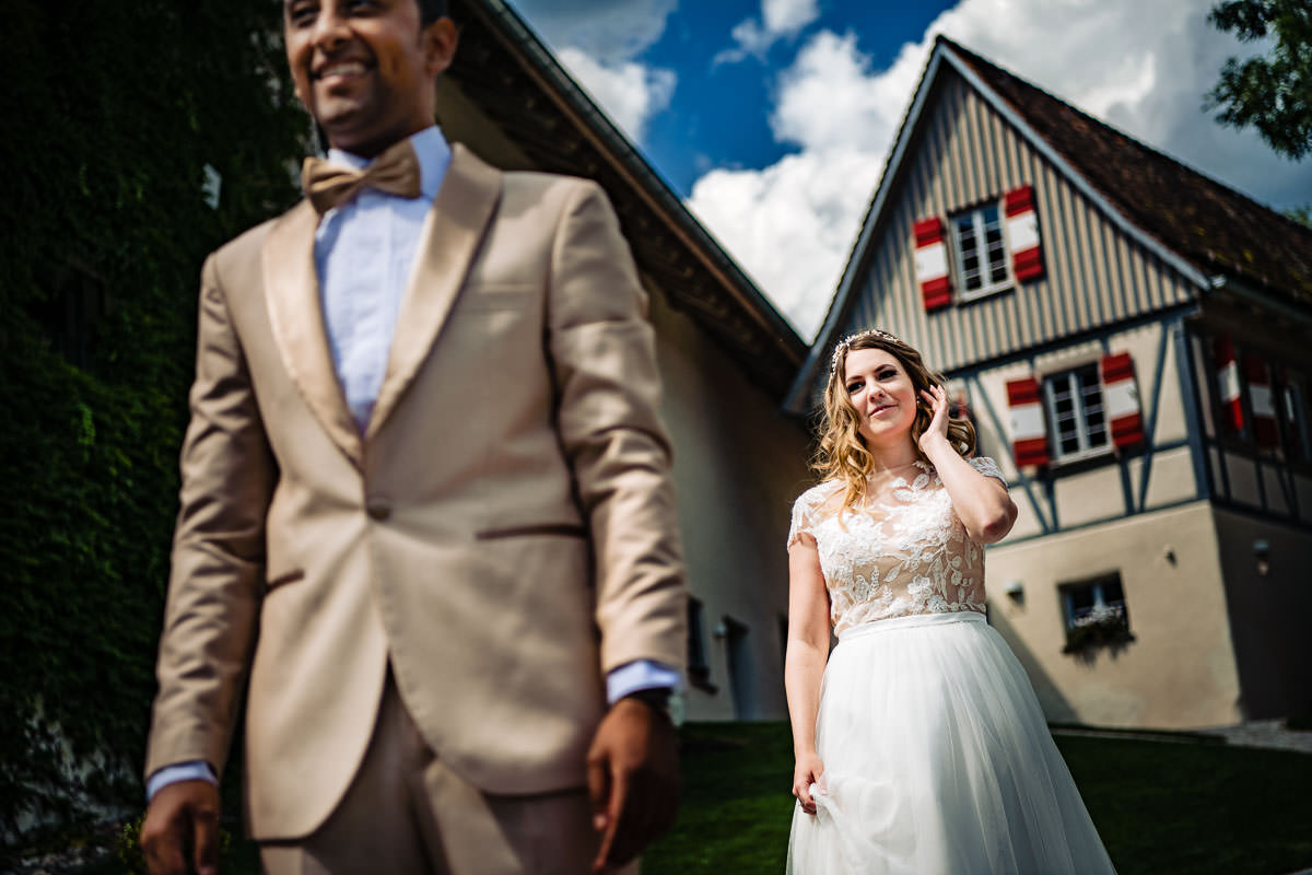 First Look Brautpaar Hochzeit Maisenburg
