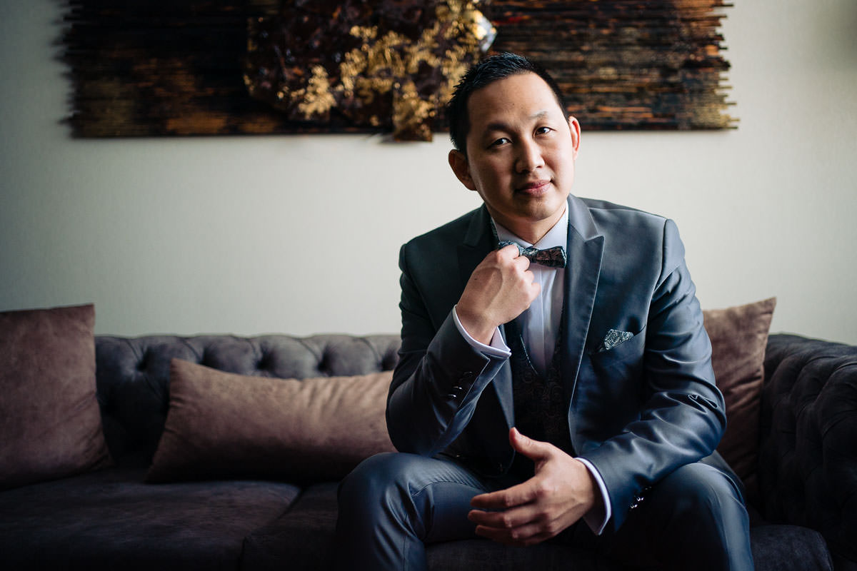 Hochzeitsbild Bräutigam Best Western Plaza Darmstadt