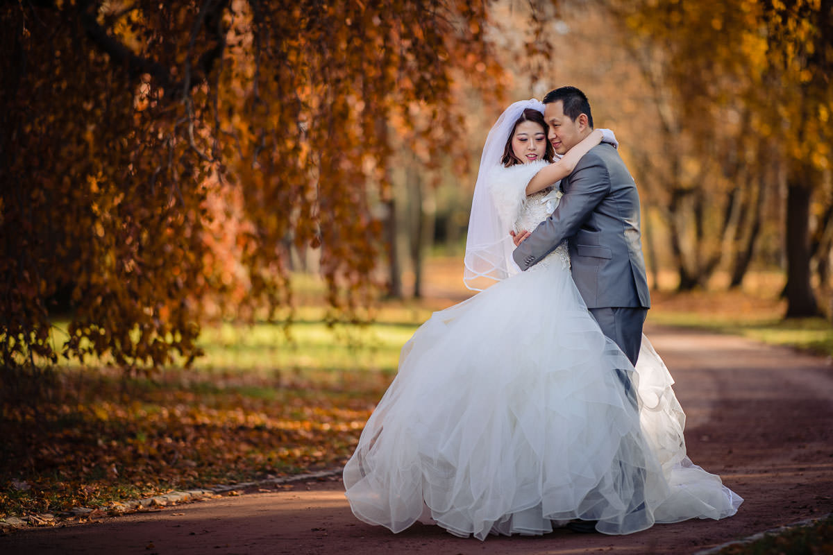 Hochzeitsfotos Herbst Rosenhöhe Darmstadt