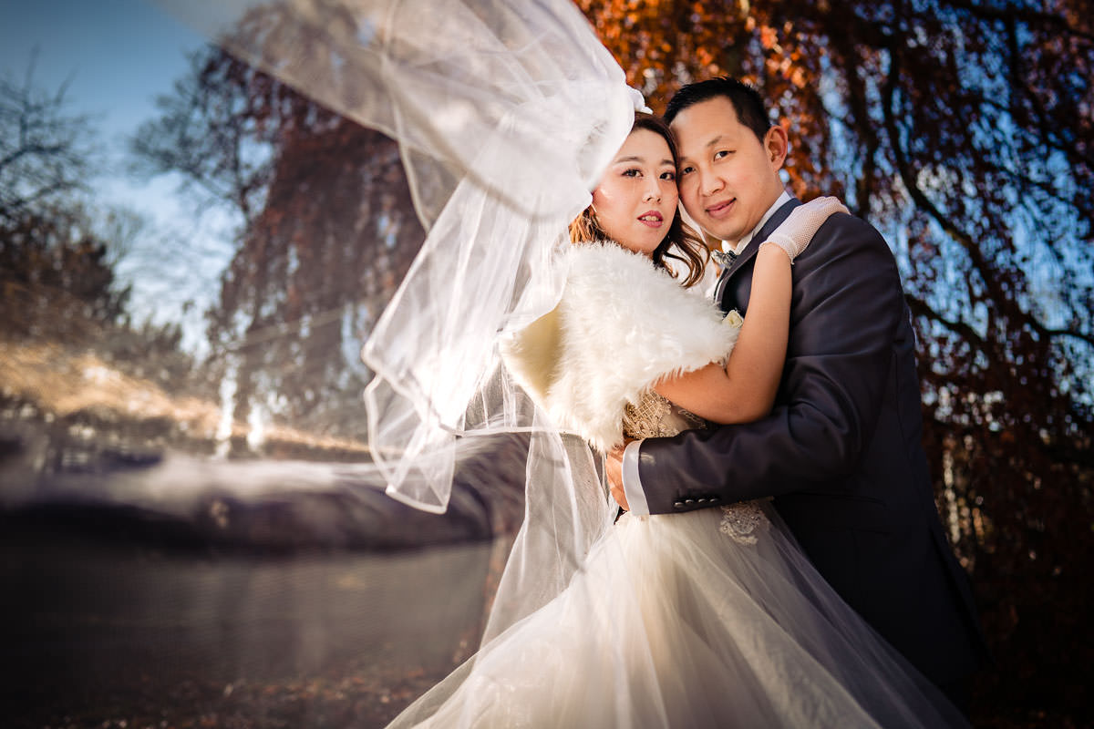 Hochzeitsfotos Rosenhöhe Darmstadt im Winter