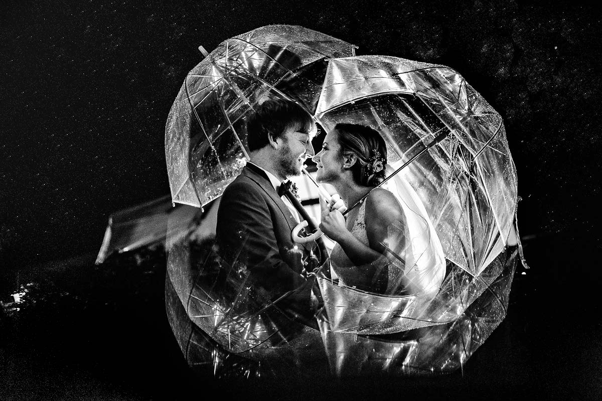 Hochzeitsbilder im Regen