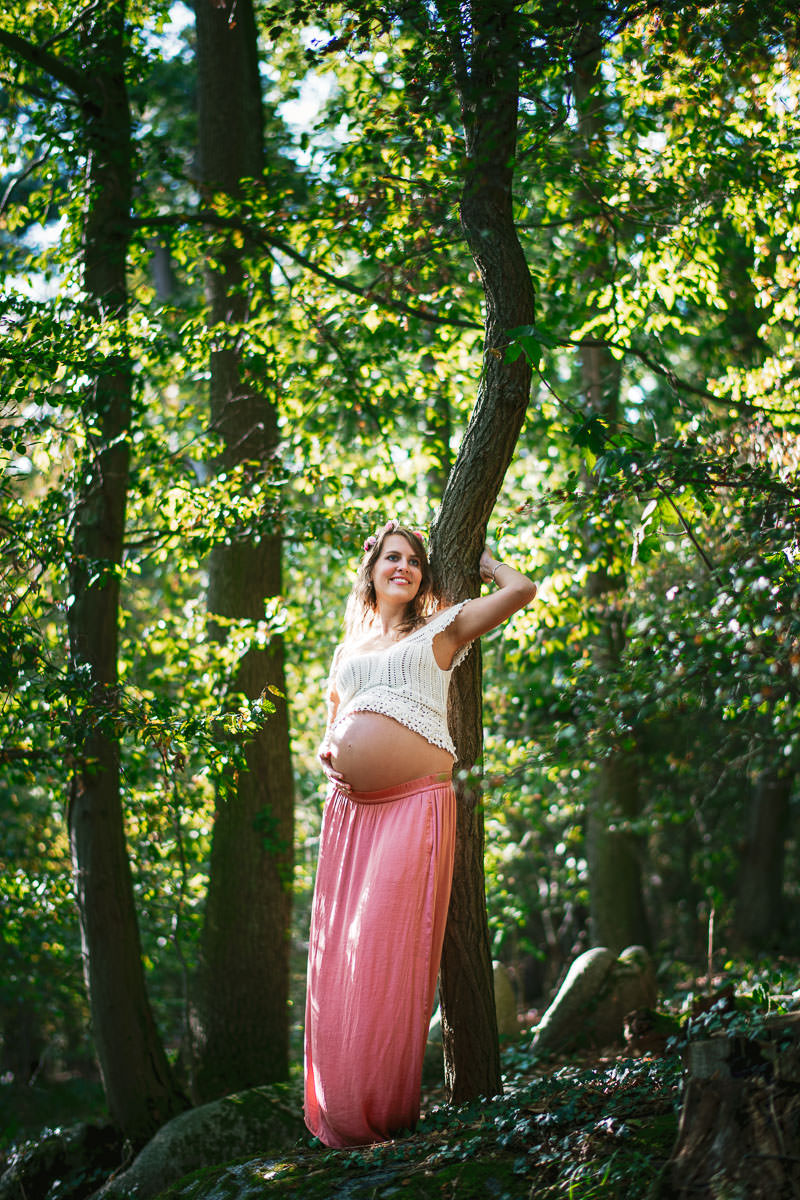 Babybauch Fotoshooting outdoor