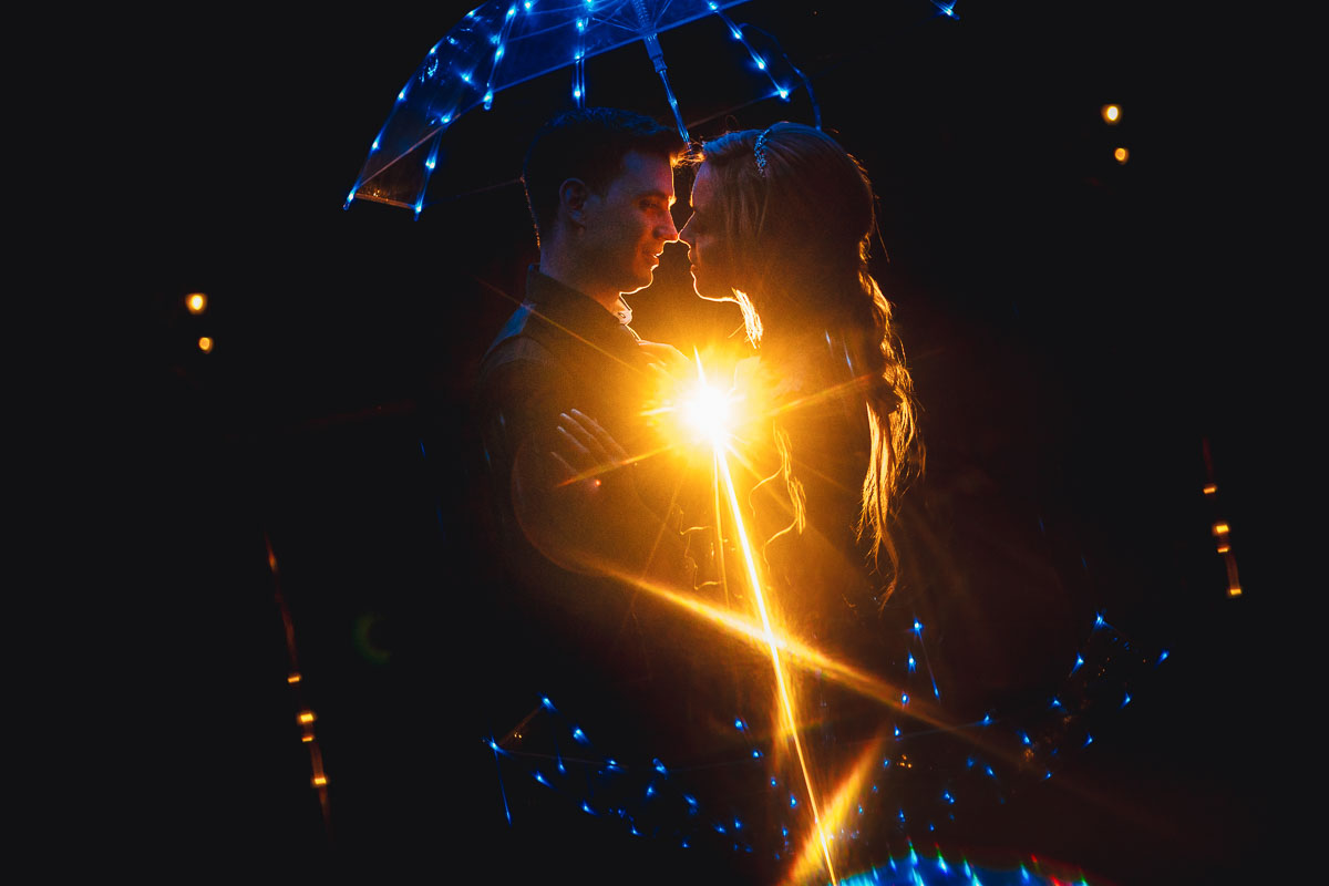 Hochzeit Schloss Liebenstein Brautpaarshooting bei Nacht