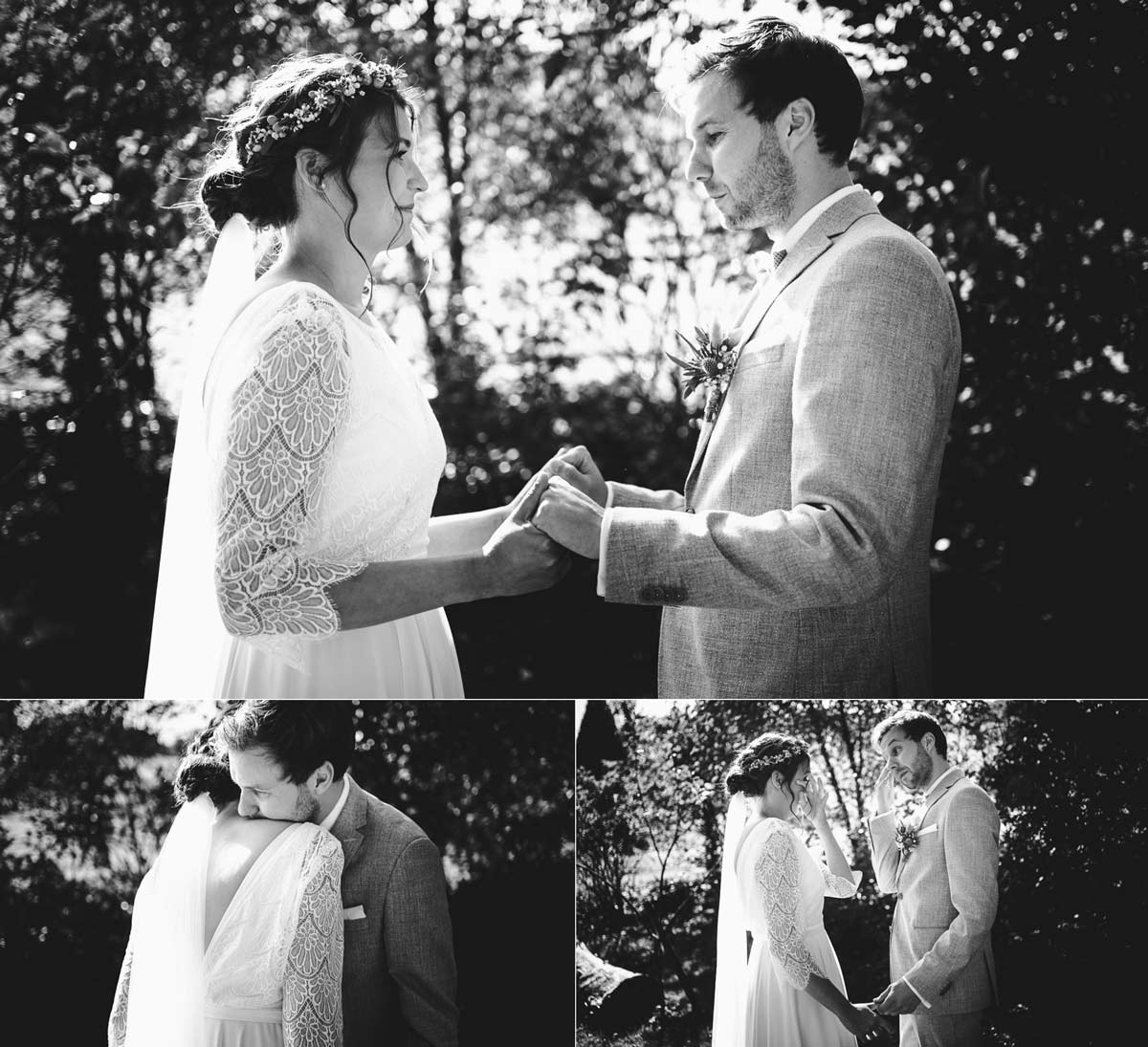 First Look bei einer Hochzeit im Berghof Riesen