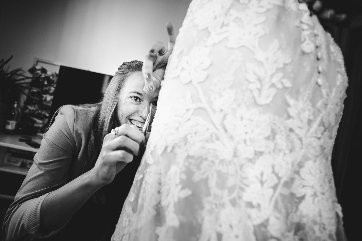 Hochzeitsvorbereitungen zu Hause