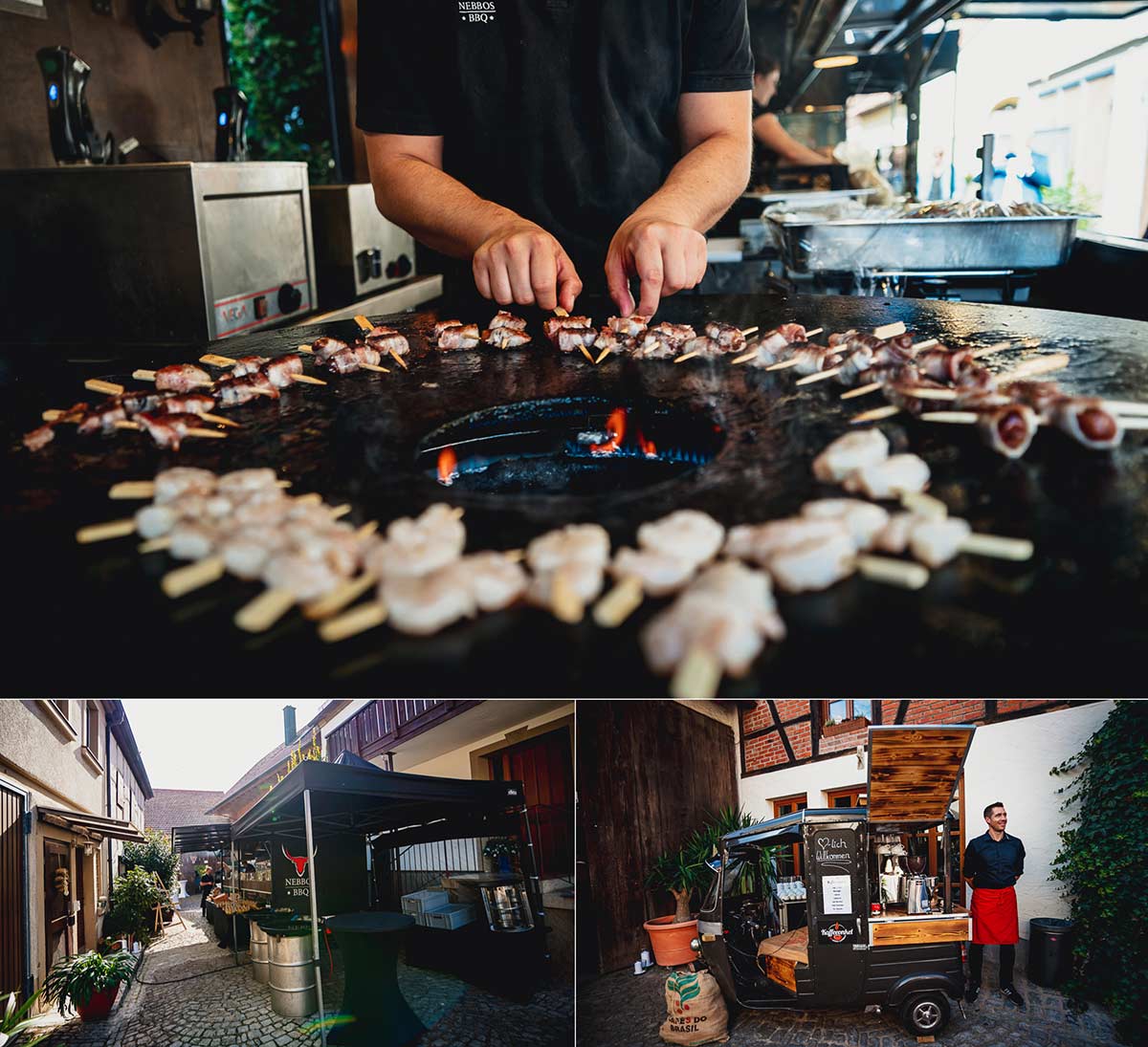 Nebbos BBQ für eine Hochzeit zu Hause
