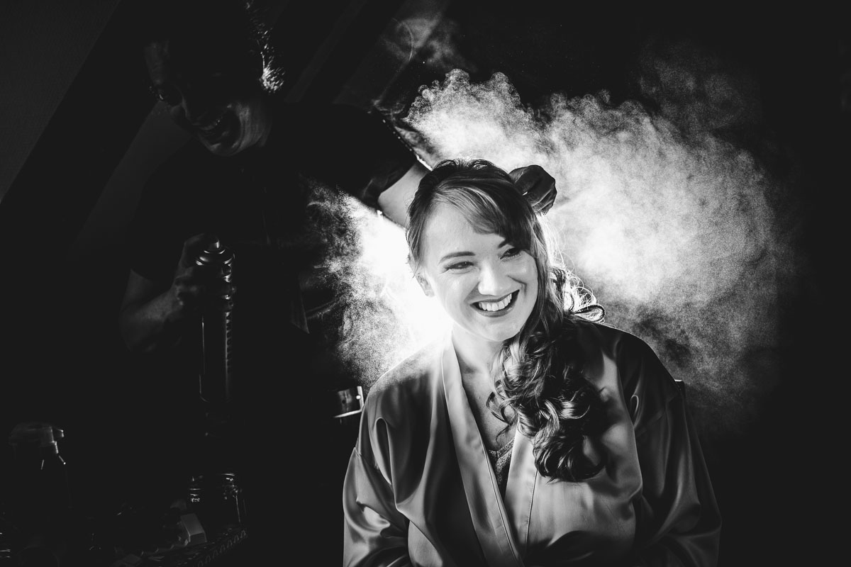 Brautstyling in der Dammühle in Marburg