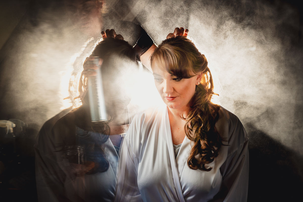 Brautstyling in der Dammühle in Marburg