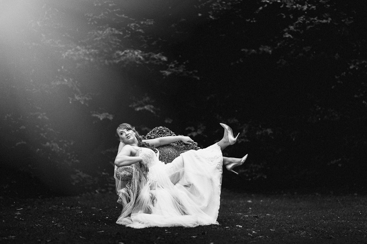 Hochzeitsfoto Braut in der Dammühle