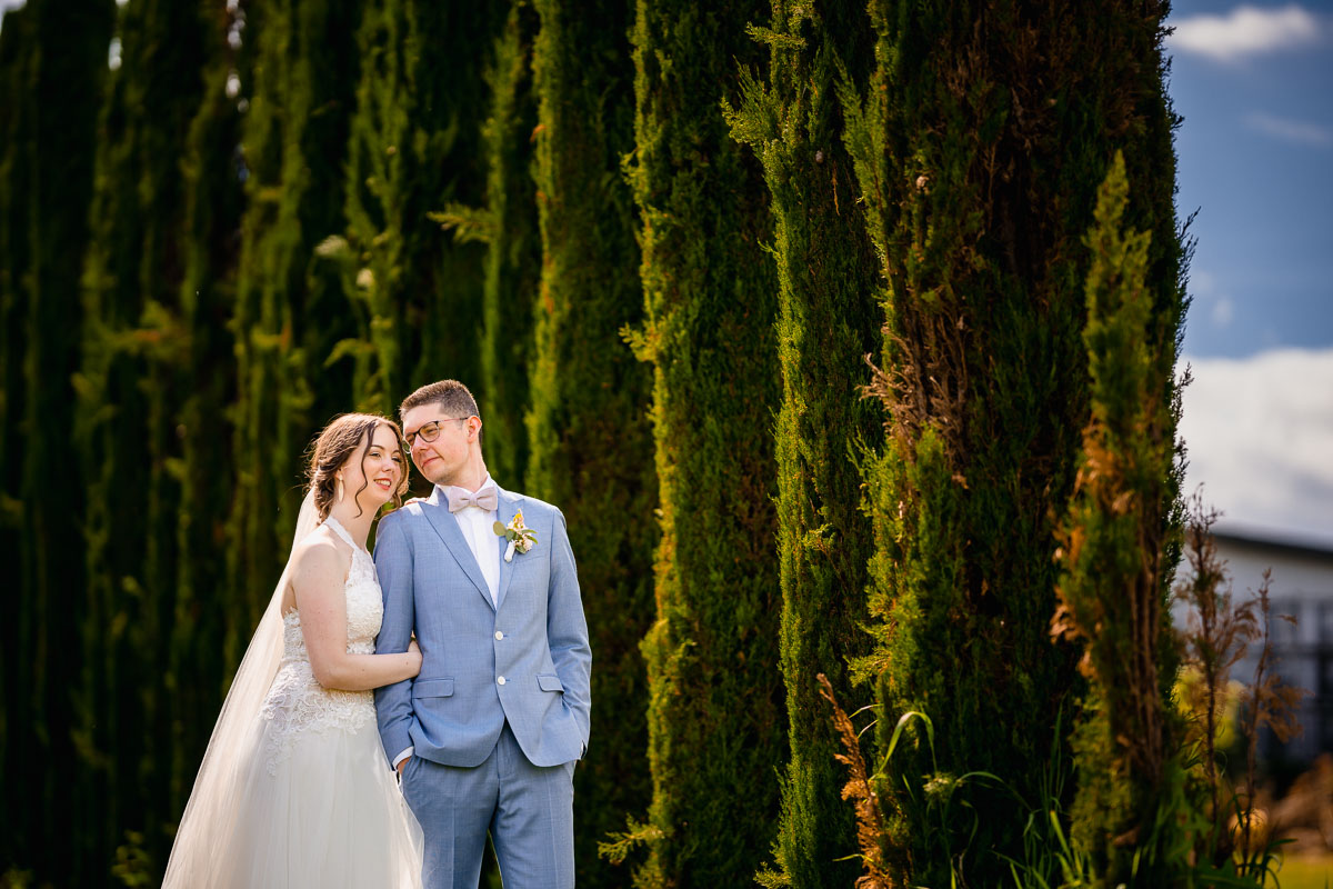 Hochzeitsfotos Brautpaar Weingut Mussler