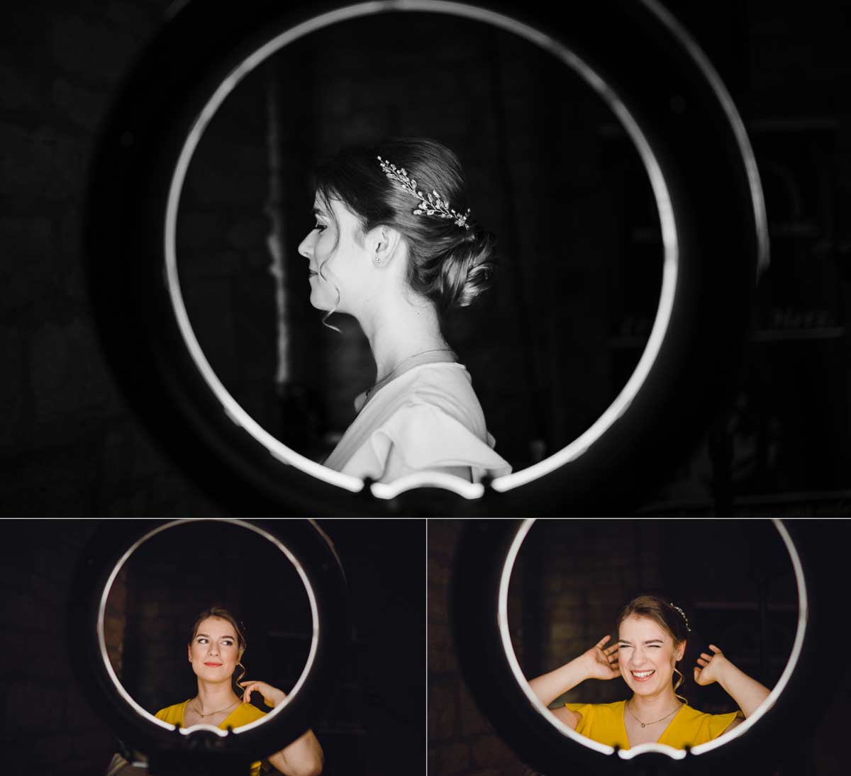 Hochzeit auf Probe das Styling