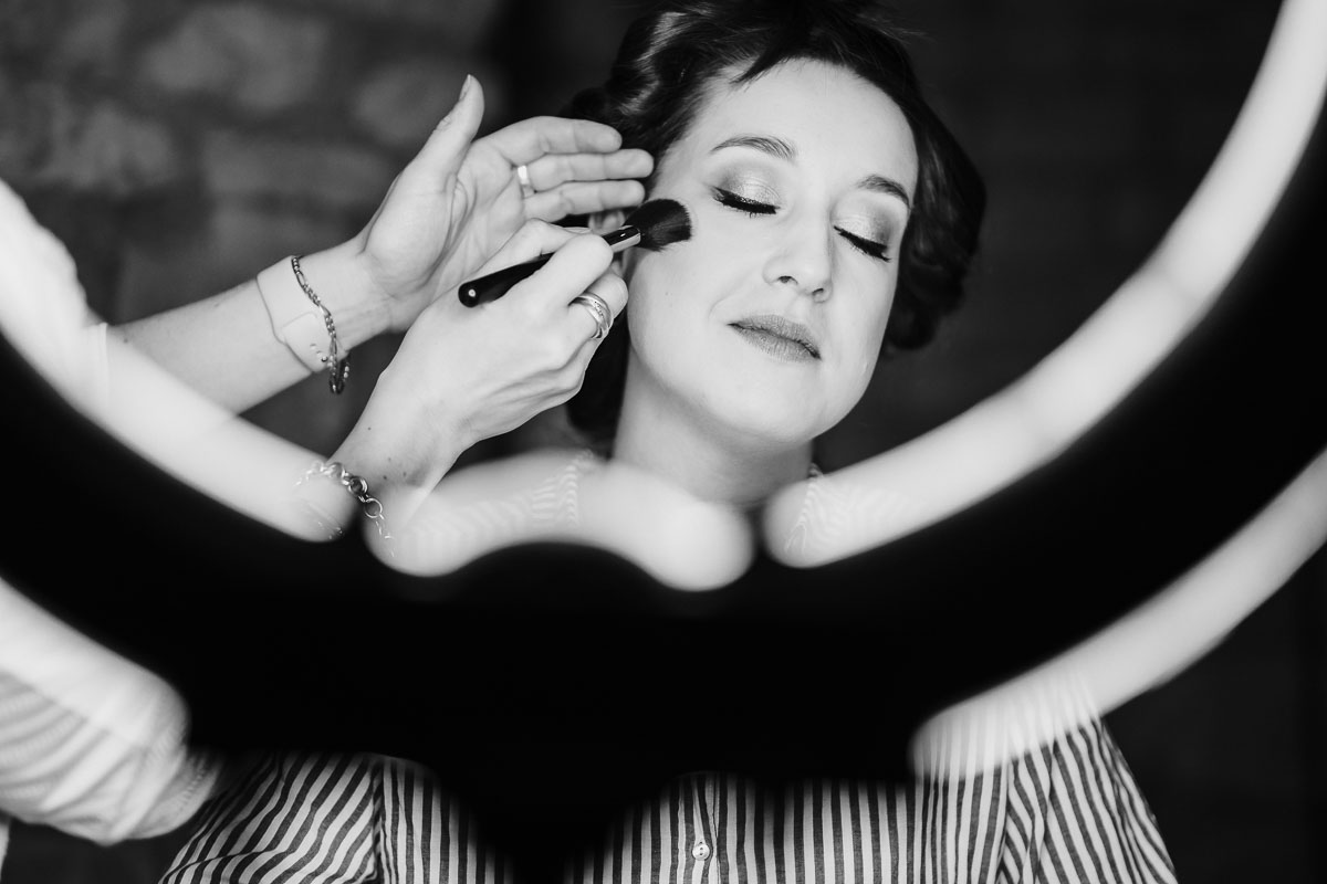 Hochzeit auf Probe das Styling