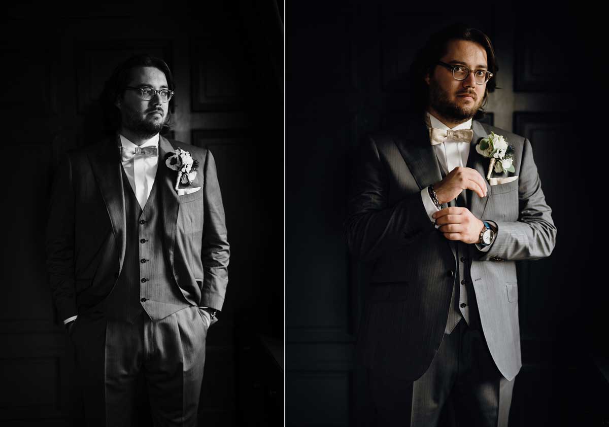 Porträt Bräutigam Villa Raab