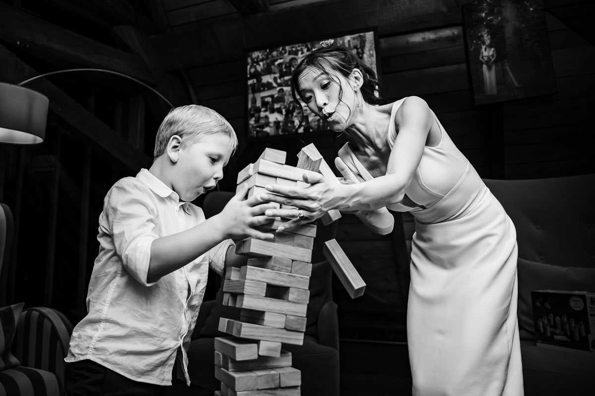 Jenga auf einer Hochzeit