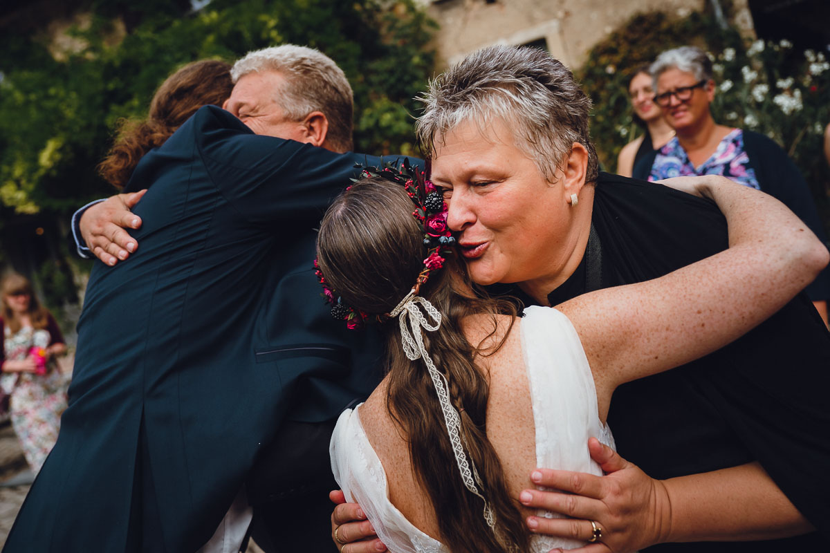 Sektempfang im Hof Herzberg bei einer Hochzeit