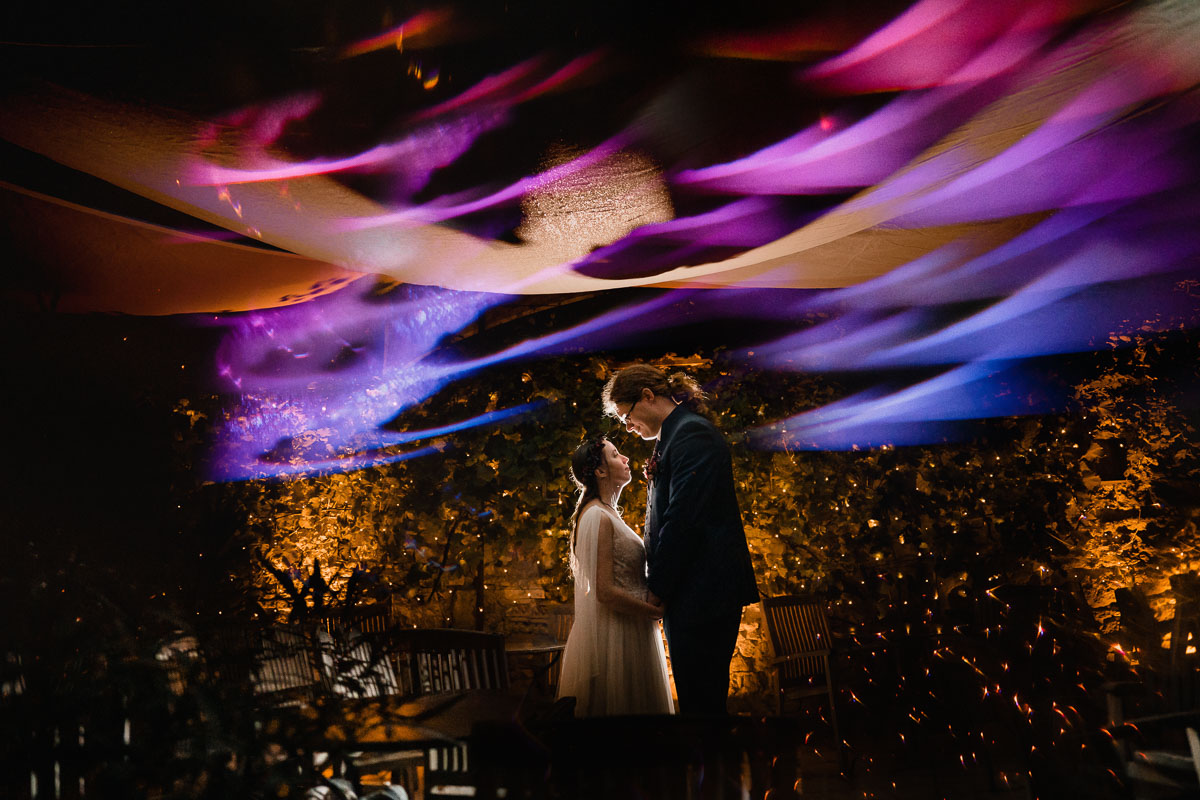 Hochzeitsbilder bei Nacht im Hof Herzberg 