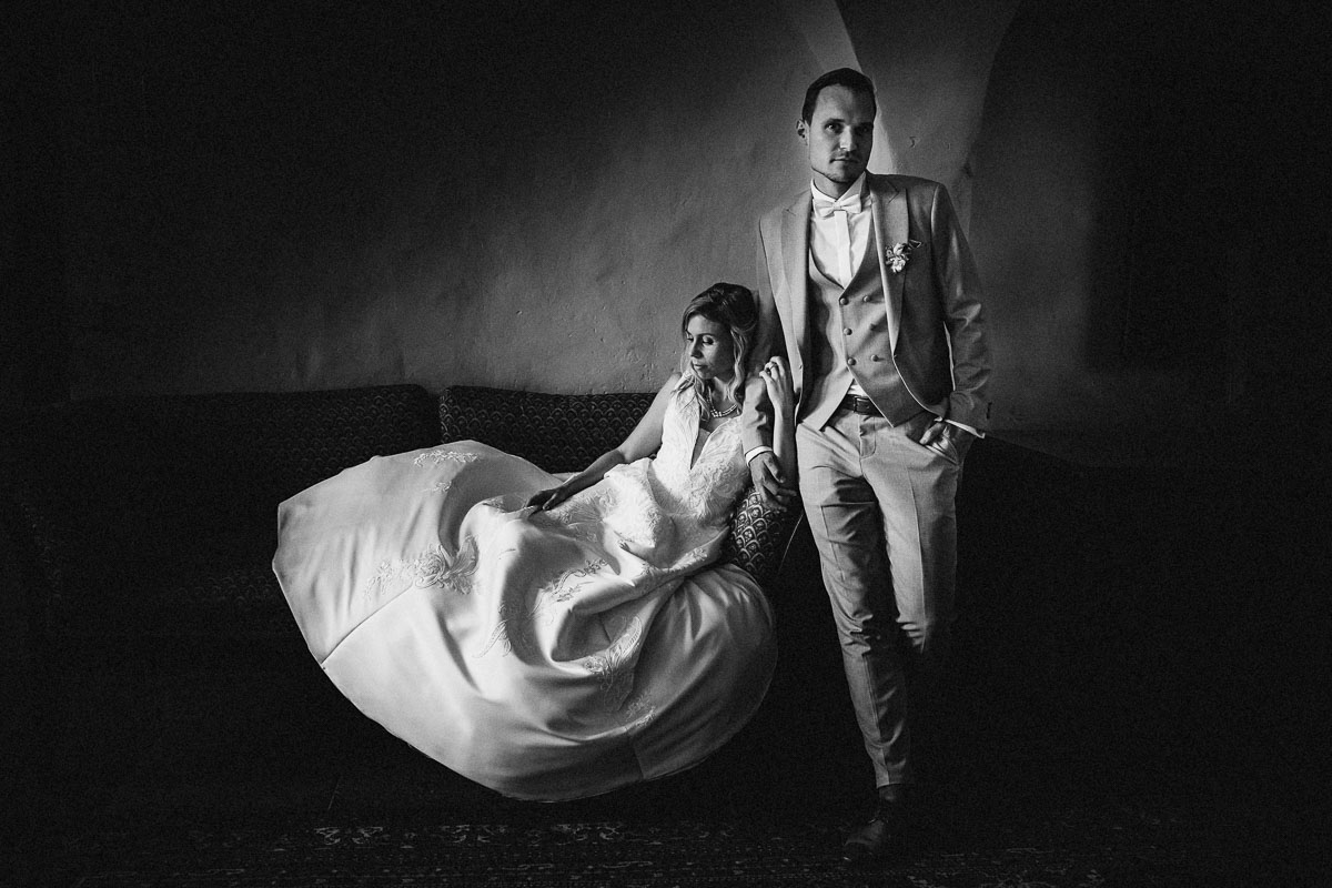 Porträts bei einer Hochzeit im Schloss Neuhaus