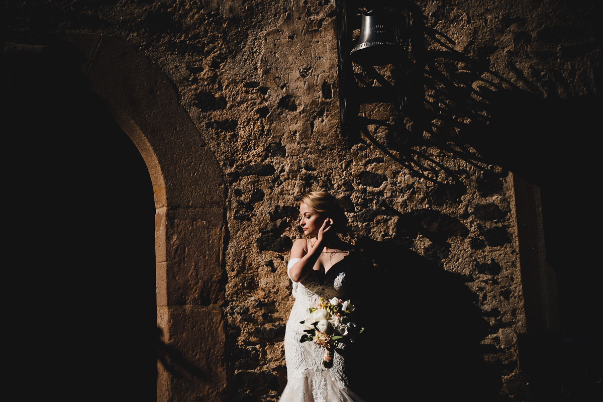 Hochzeitsfoto der Braut im Schloss Romrod