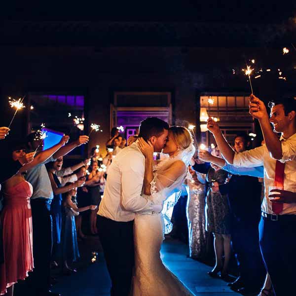 Abends bei einer Hochzeit in Heidelberg auf der Molkenkur