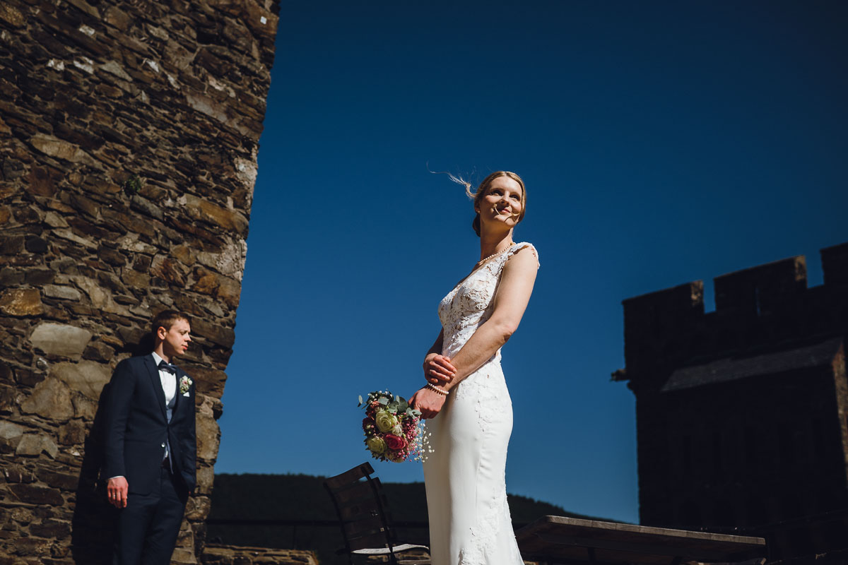 Hochzeitsfoto auf Burg Reichenstein