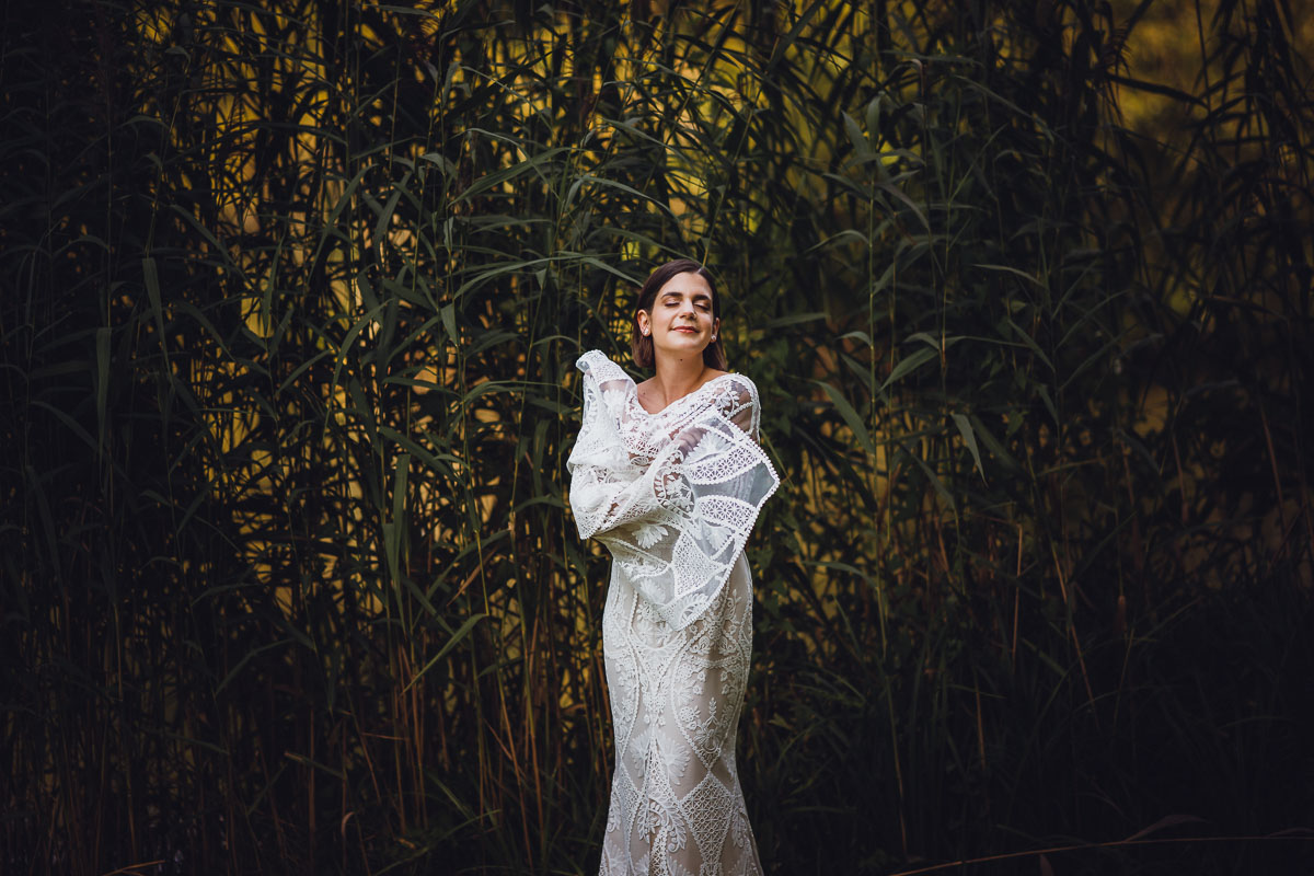 Brautfoto bei einer Hochzeit im Landgut Halsberg