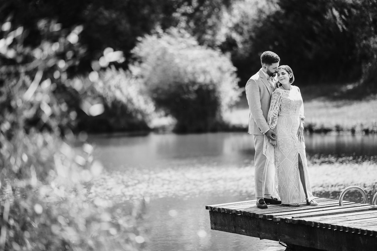 Brautpaar bei einer Hochzeit im Landgut Halsberg