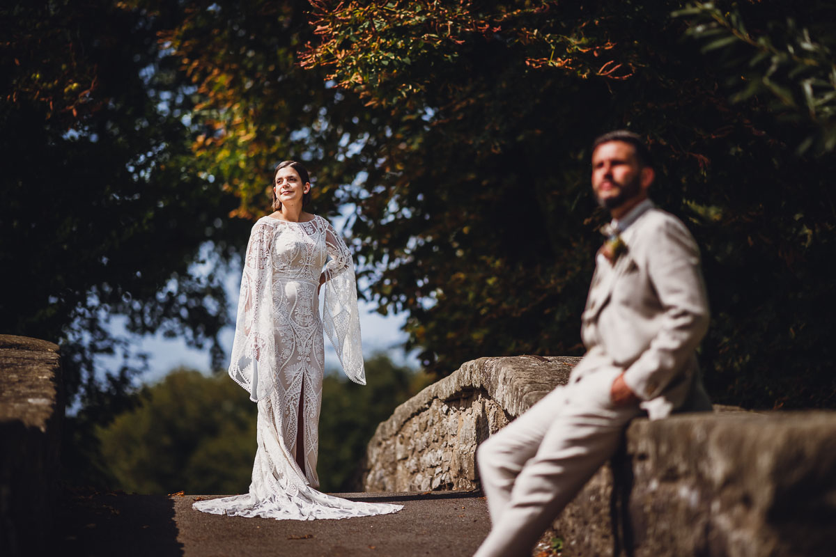 Brautpaar bei einer Hochzeit im Landgut Halsberg