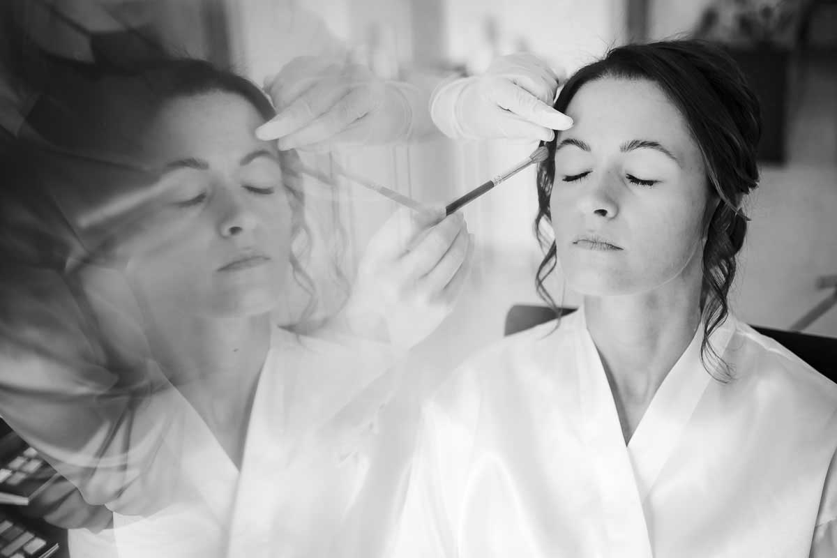 Brautstyling für eine Hochzeit Burg Wegberg