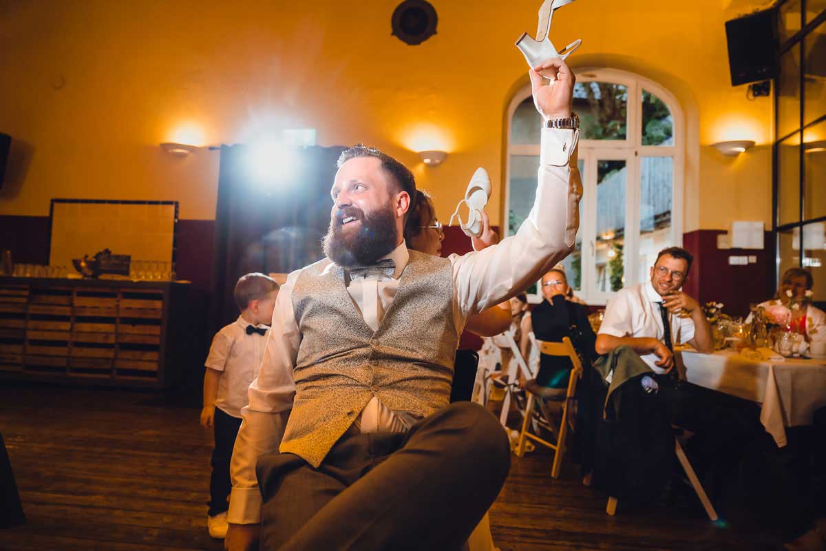 Schuhspiel bei einer Hochzeit im Philipp Eins in Speyer