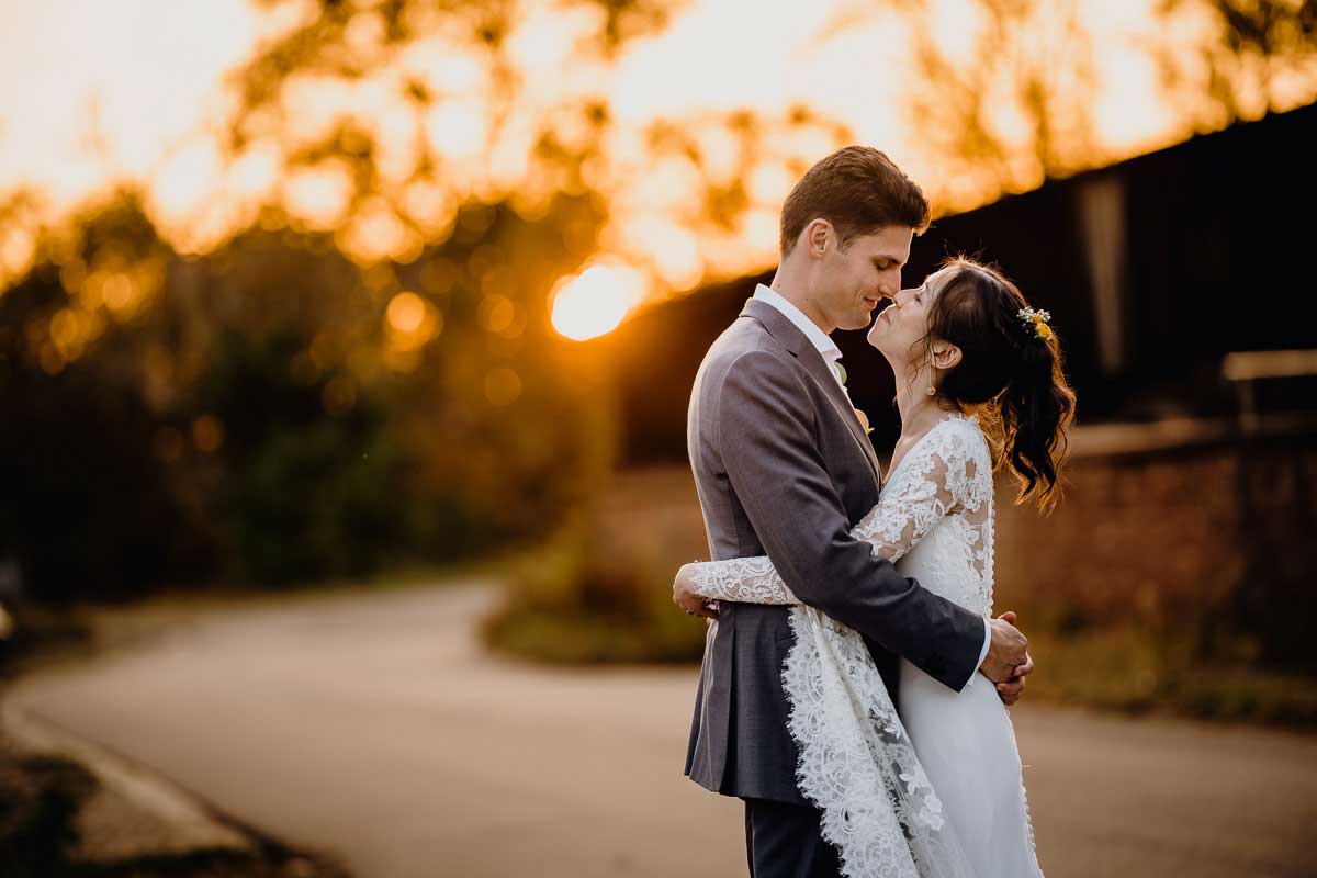 Hochzeitsreportage Heidelberg Brautpaarshooting Golden Hour